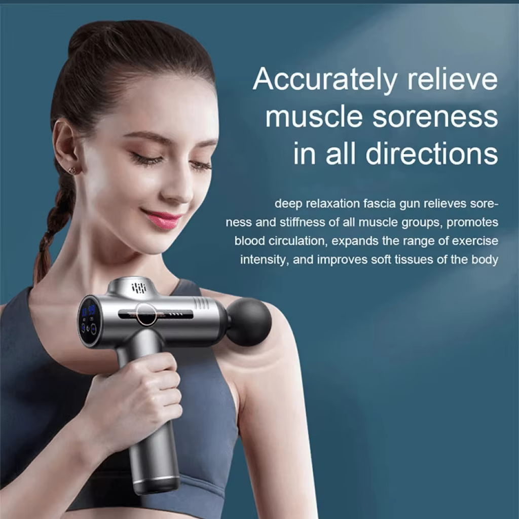 Pistolet de Massage Portable à vibrations pour Fascia, pour le corps, le cou, le dos, Relaxation mus