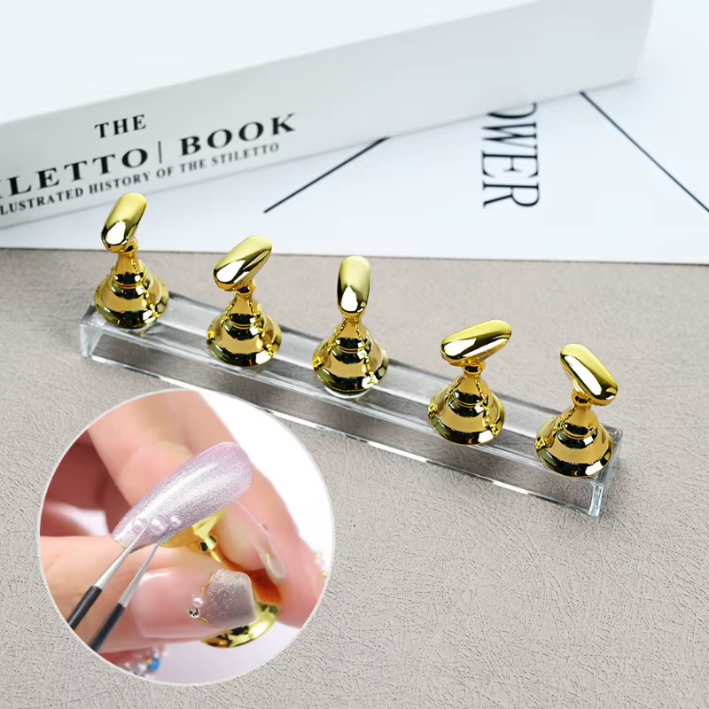 Support magnétique Transparent pour faux ongles Aurora, 10/5 pièces, présentoir à pression pour pein
