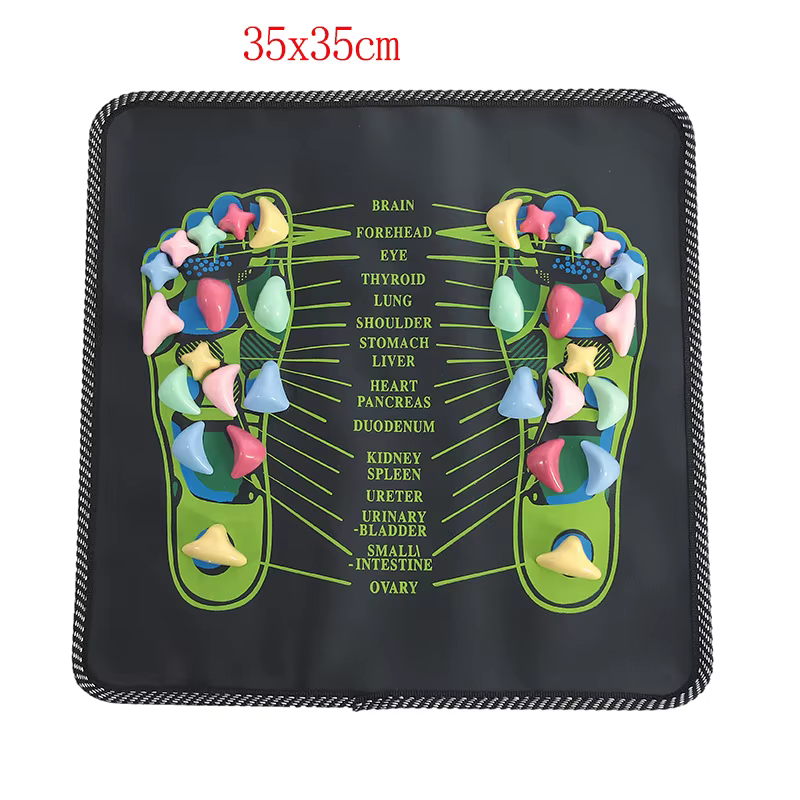 Coussin de massage des pieds haut de gamme avec plaque de pression des doigts et route de pierre dou