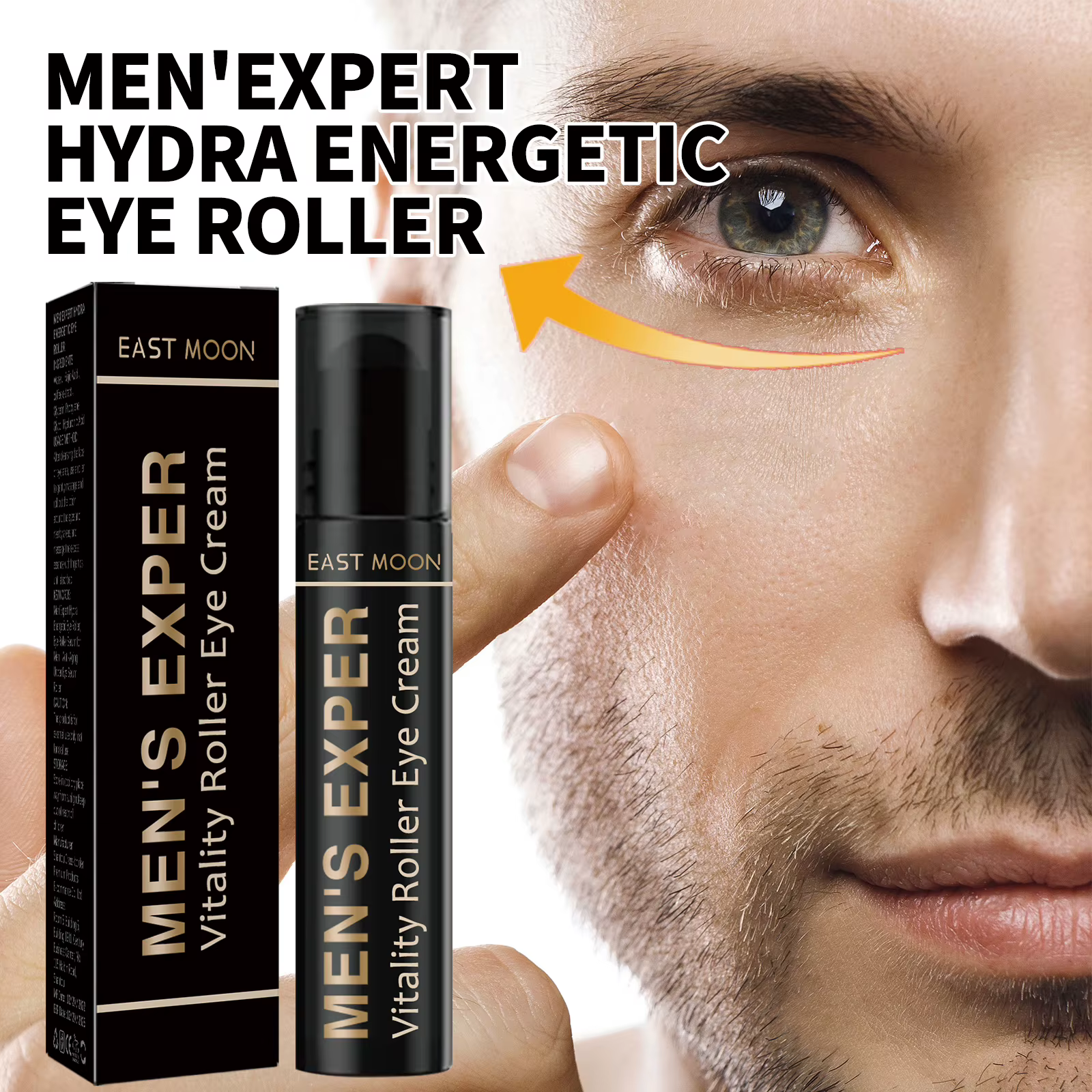 Rouleau de crème pour les yeux pour hommes, hydratant en profondeur, raffermissant, estompe, élimina