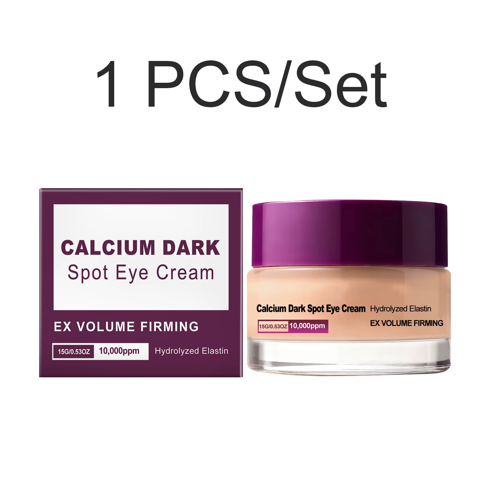 Crème Contour des Yeux au Calcium : Soin Anti-Cernes, Raffermit la Peau, Réduit les Poches, Éclairci