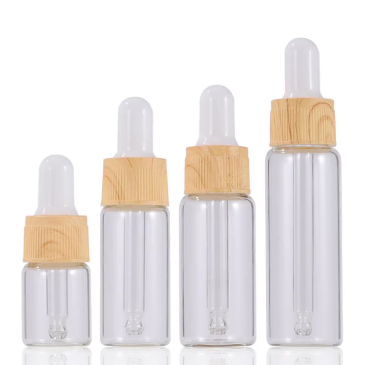 Flacon compte-gouttes en verre transparent 10x5ml - 20ml, goutte-à-goutte pour les yeux, huiles esse