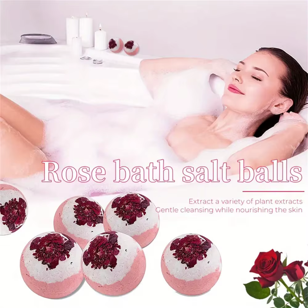 Ensemble de bain hydratant et exfoliant pour la peau, boule de bain avec huiles essentielles et sels