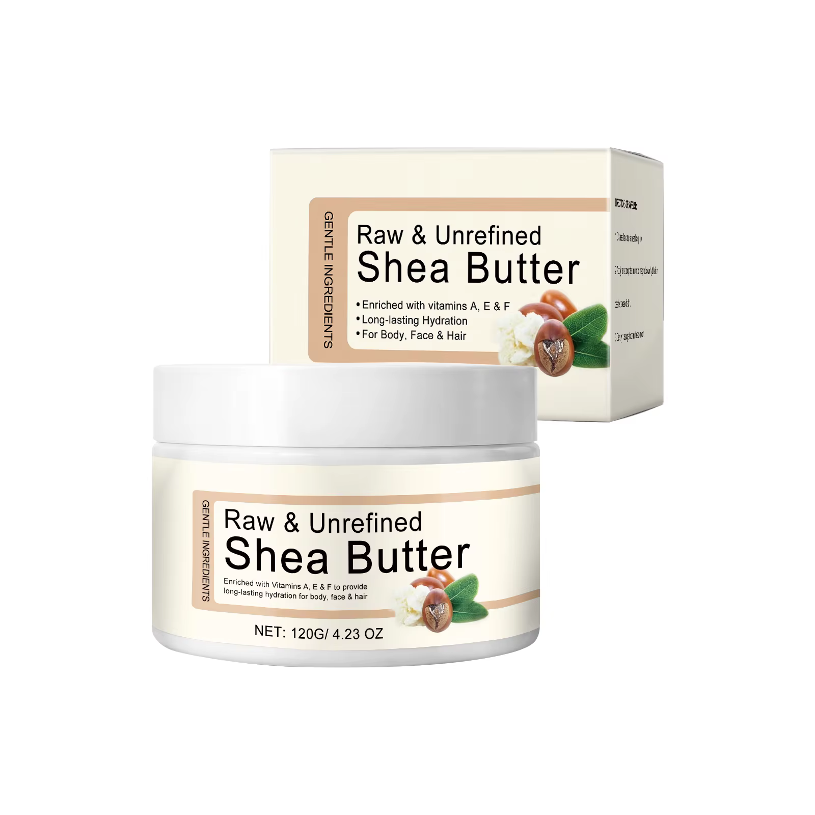 Crème hydratante au beurre de karité, baume multi-usages pour peaux sèches et cheveux, restaure la b