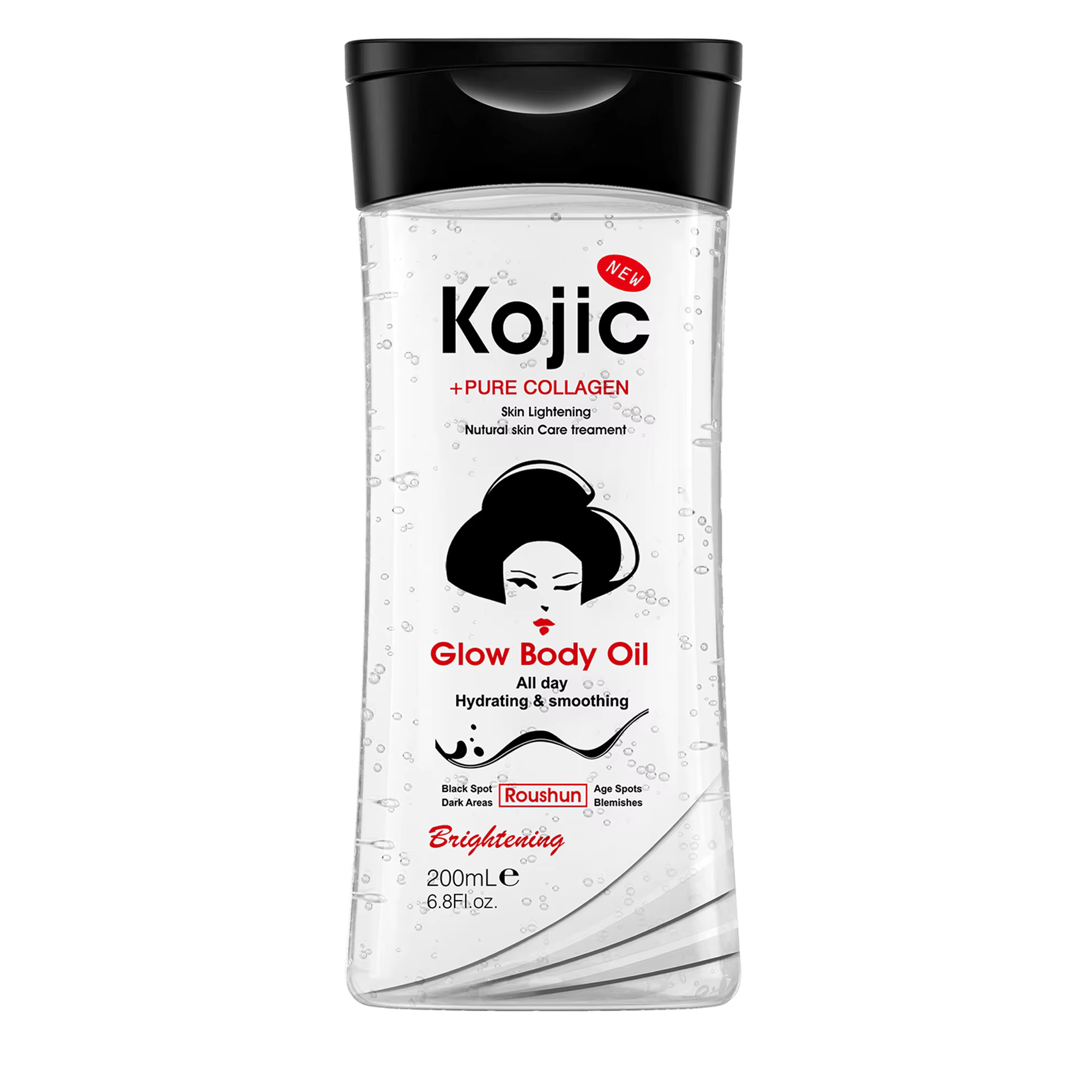 200ml Huile corporelle à l'acide kojique Huile essentielle pour le corps Huile de soin de la peau Hy