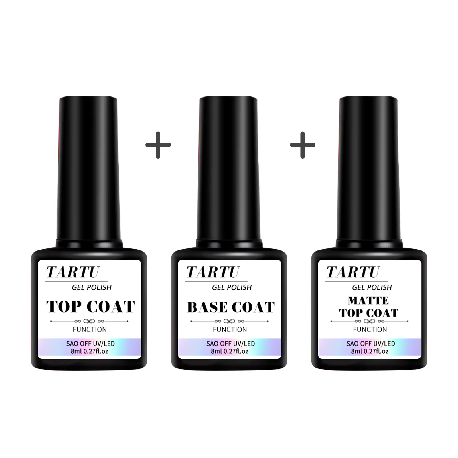Ensemble de vernis à ongles en Gel fonctionnel multi-usage de 8ml, couche de Base, couche de finitio