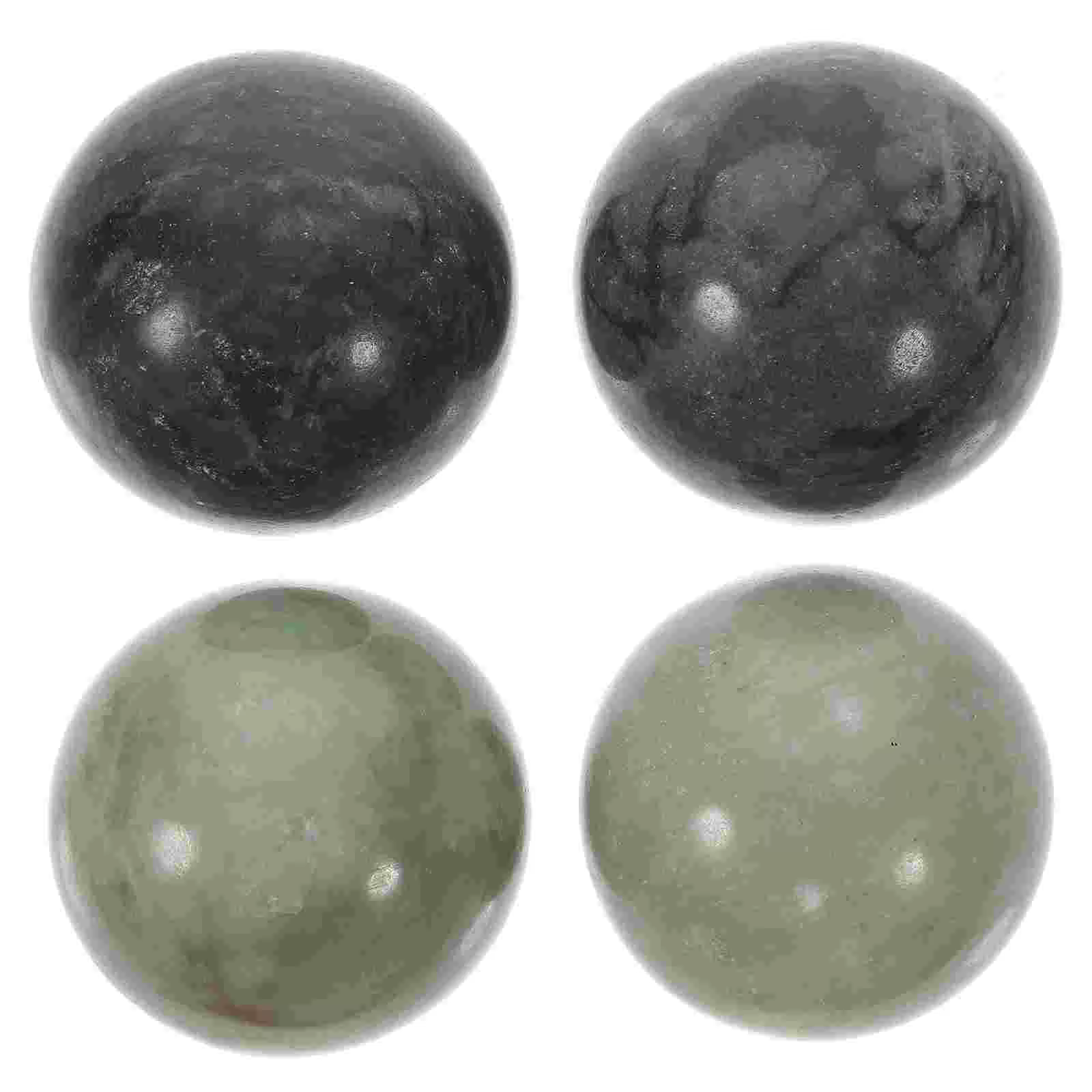 2 jeux de balles de Massage des mains en marbre vert et noir, pour soulager le Stress, exercice de R