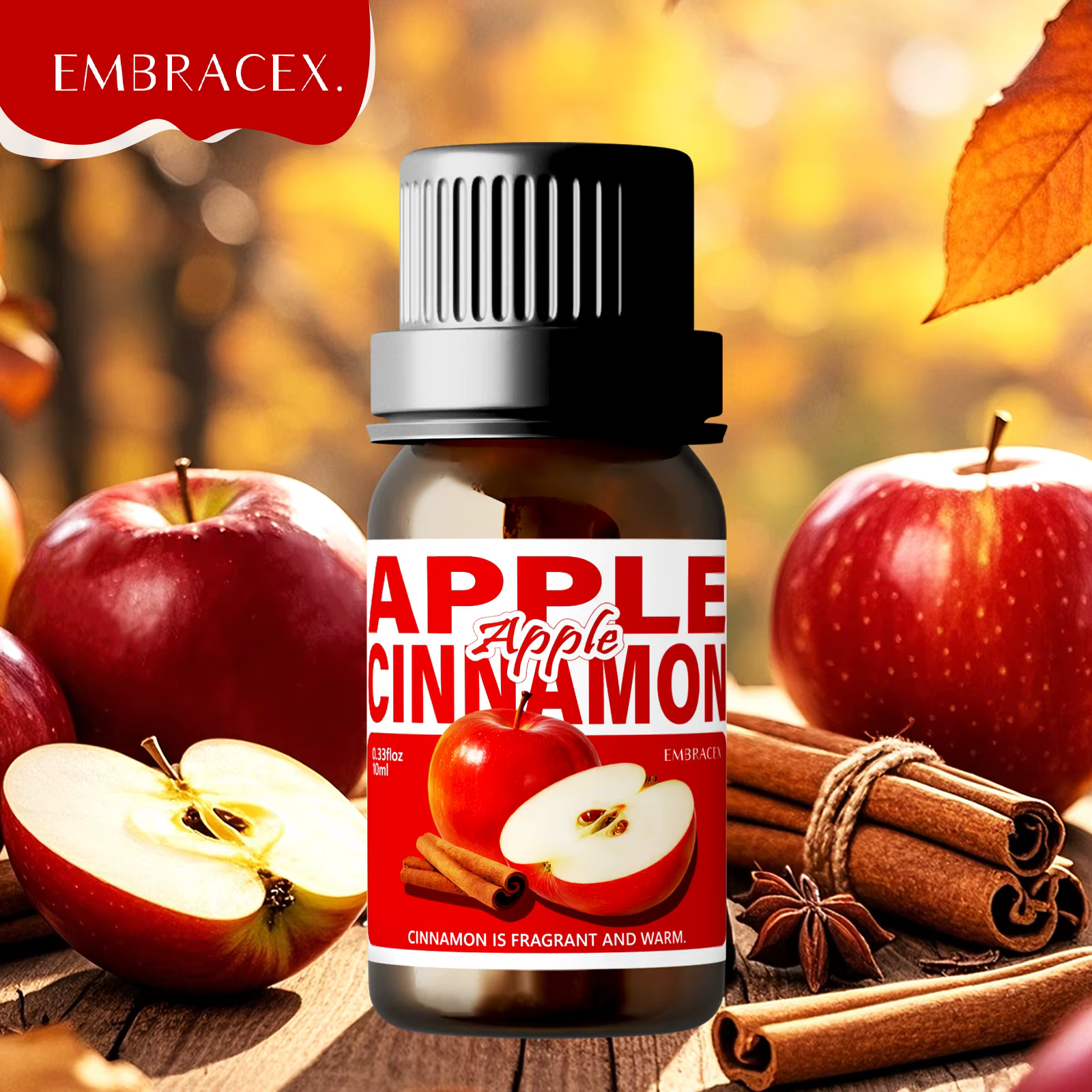 Huile essentielle de pomme et cannelle, 10ml, huiles d'aromathérapie, parfum sucré, cadeau amusant p