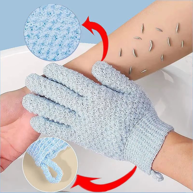 Gants de gIslande extensibles pour la douche et le bain, éponge de massage pour le corps, gant de sp