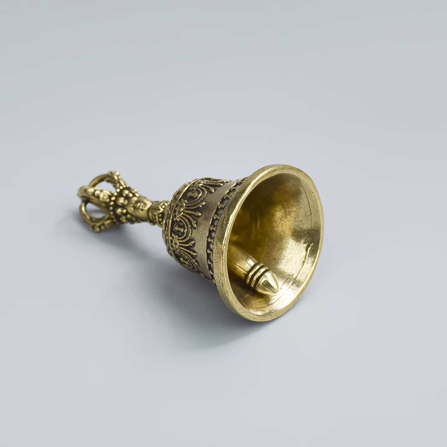 Cloche à main en laiton gravée, style rétro, pour cérémonie, mariage, décoration de fêtes, instrumen