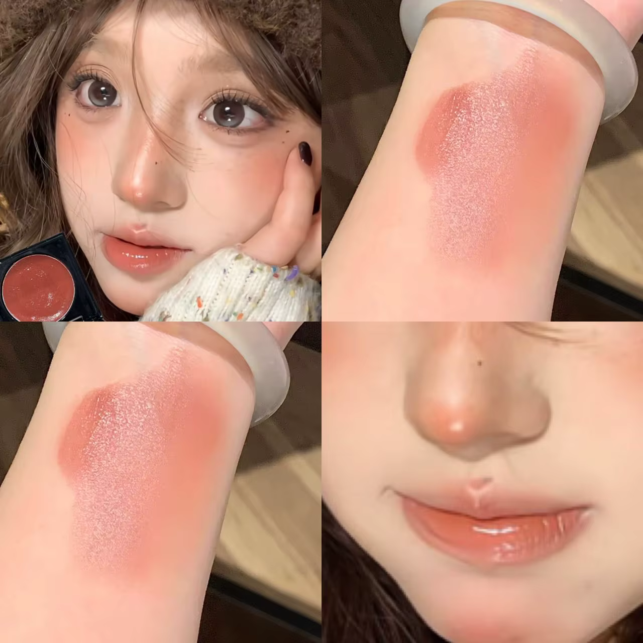 Crème multi-usages pour les joues et les lèvres Pinkyfocus, texture lisse, longue tenue, non collant