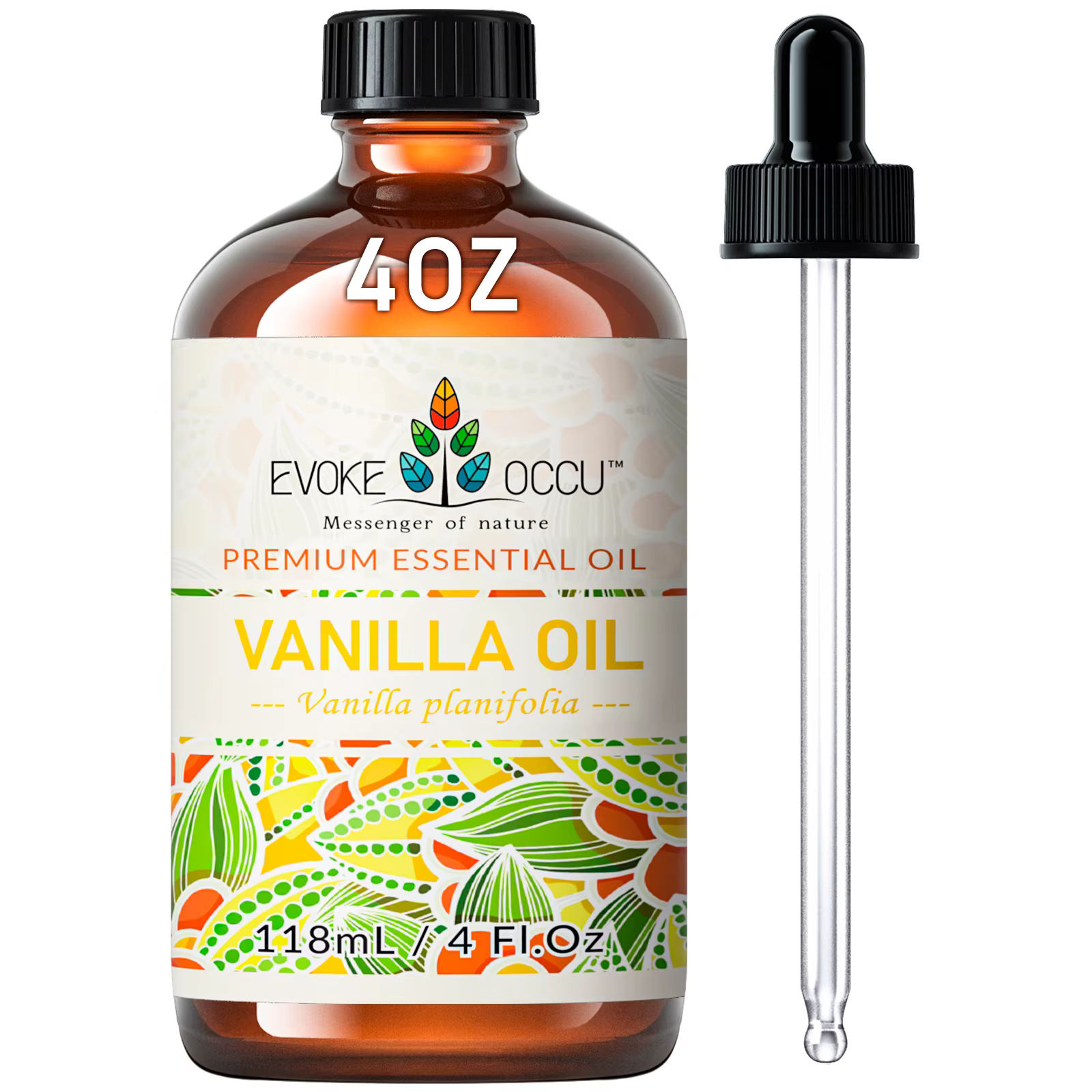 Huiles essentielles de vanille EVOKE OCCU, 118ML/4 Fl.Oz. Huile végétale premium pour diffuseur, pea