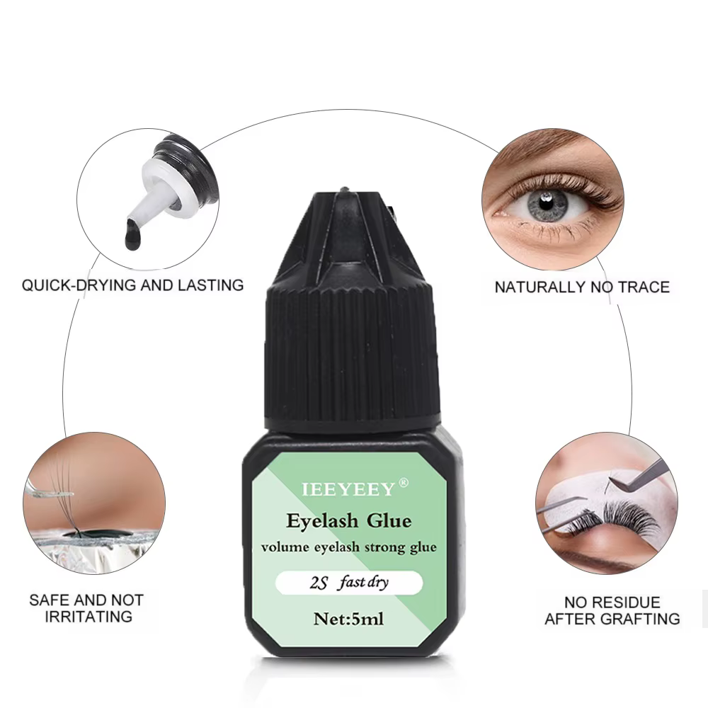 Colle d'extension de cils naturels, 5ml, séchage rapide, longue durée, imperméable, maquillage noir,