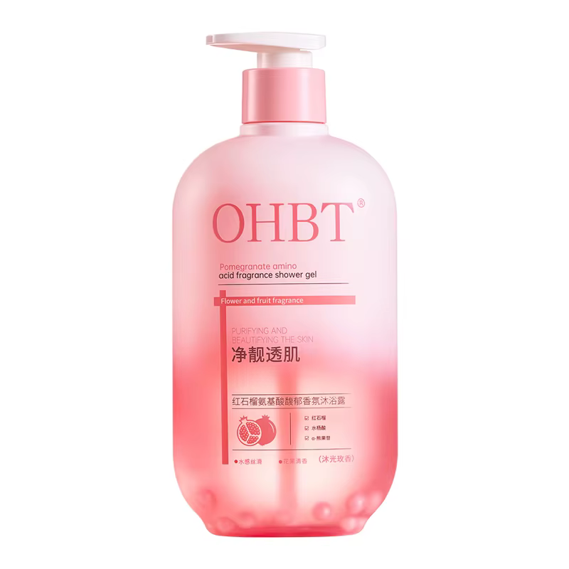 OHBT 500ml Gel douche à l'acide salicylique de grenade, nettoyant doux nourrissant pour le corps, Ge