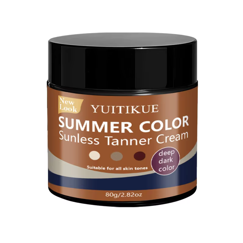Crème auto-bronzante Yuitikue Summer Color, 80g, crème auto-bronzante couleur foncée intense pour to