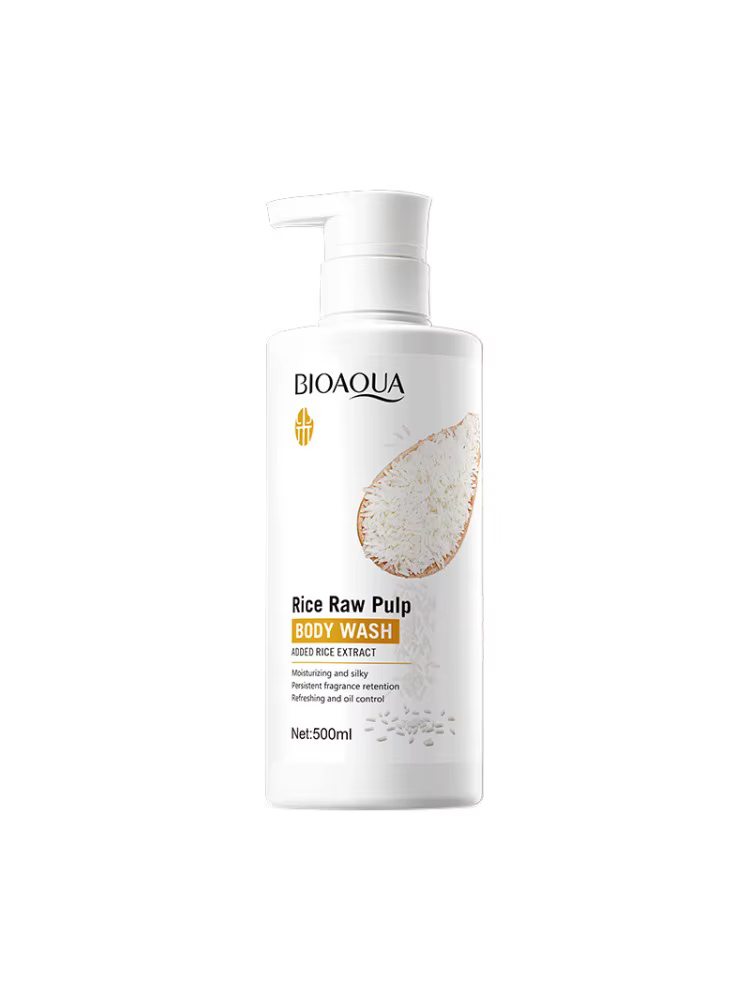 Gel douche au lait de riz, exfoliant, éliminant la mélanine, parfum longue durée, contrôle de l'huil