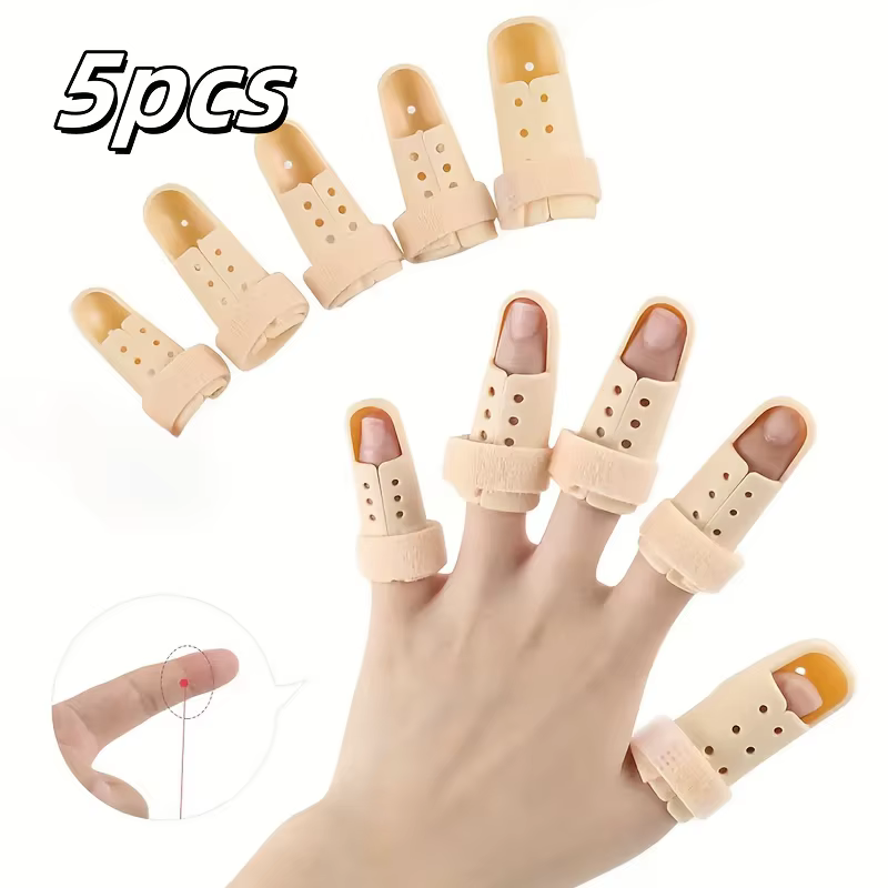 Attelle de doigt réglable 5 pièces pour hommes et femmes-matériau PE Durable, soutien des blessures 