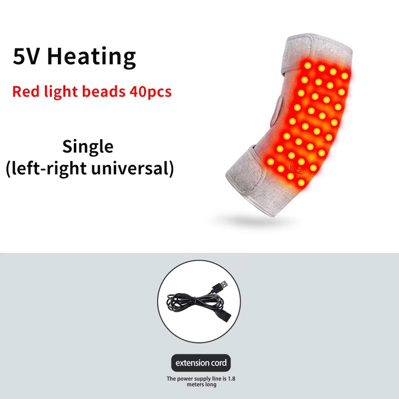 Enveloppe chauffante électrique pour coude à lumière rouge - Massage thermique à 3 niveaux - Relaxat