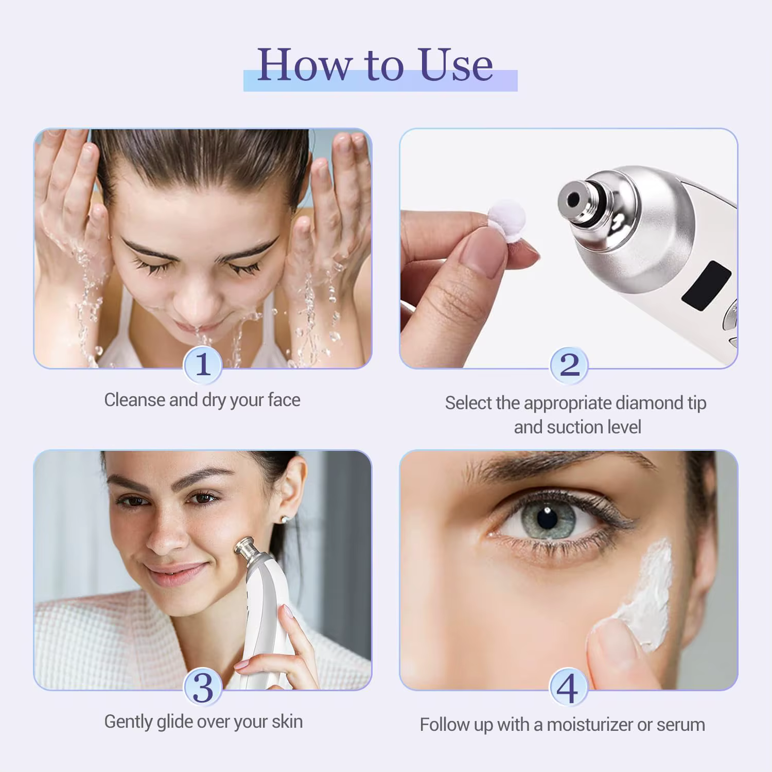 Machine portative de Microdermabrasion de diamant soins de la peau du visage dispositif de beauté d'