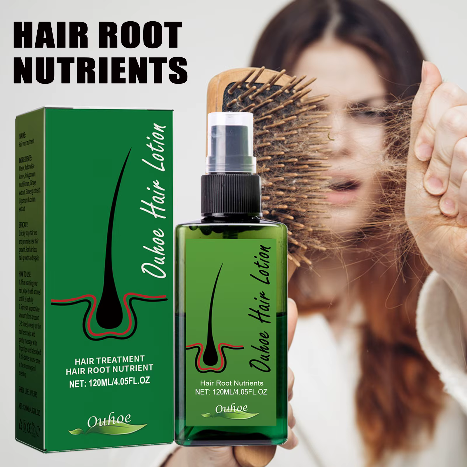 Spray Anti-perte de cheveux, réparation des racines des cheveux, traitement du cuir chevelu endommag