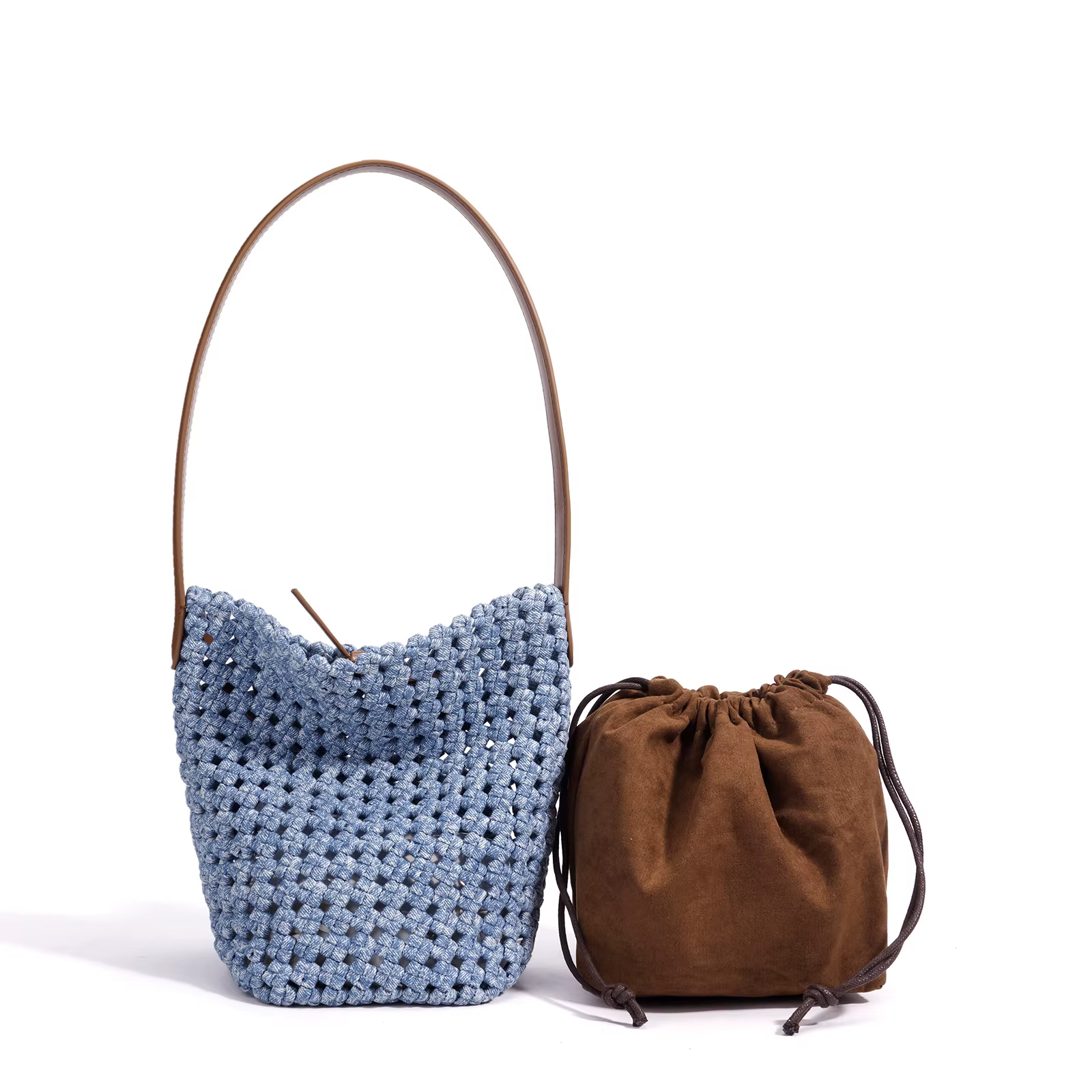 Sac seau tissé à la main pour femme, grande capacité, polyvalent, minimaliste, idéal pour les trajet