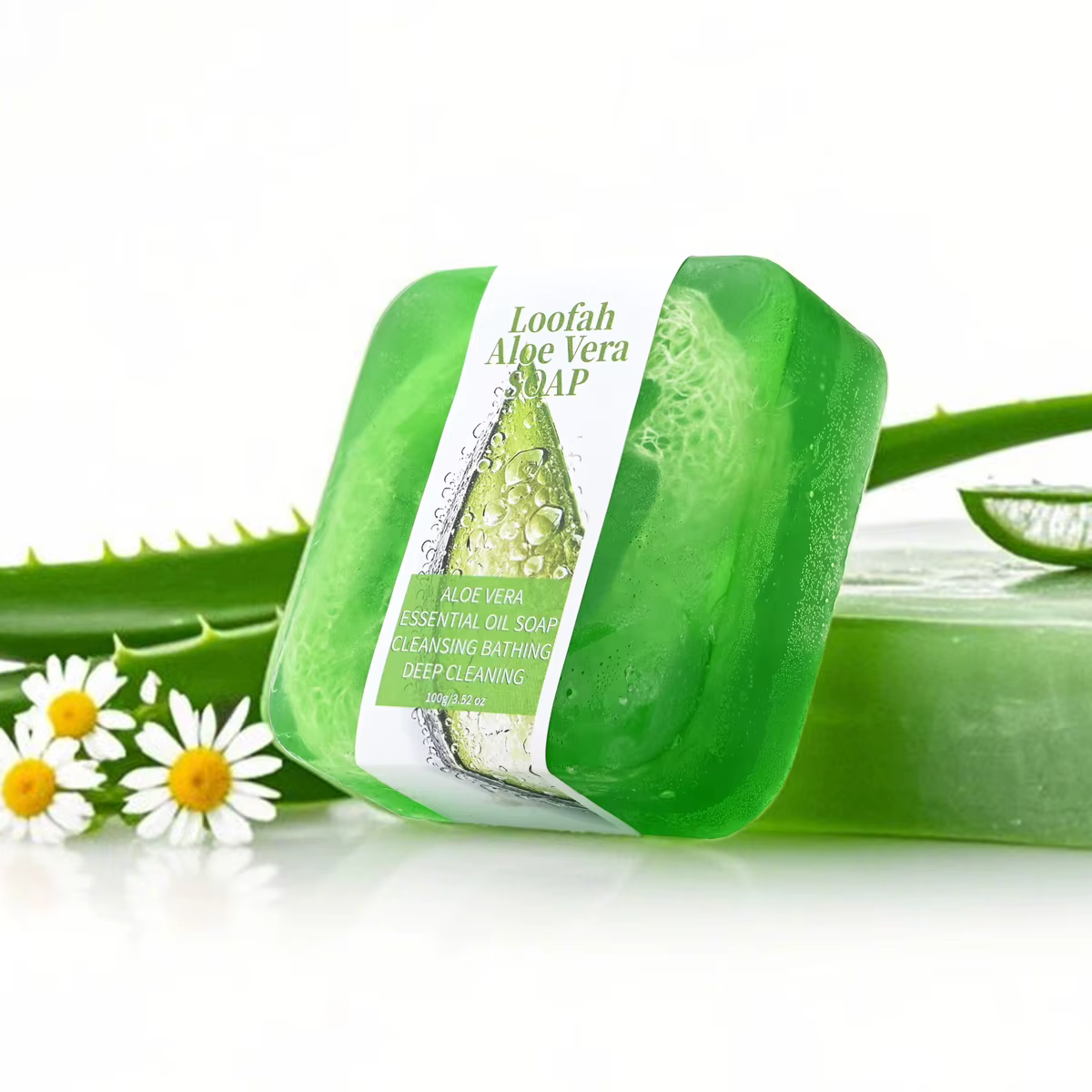 S + 100g naturel organique aloe vera luffa savon citron blanchissant gel douche pour le visage contr