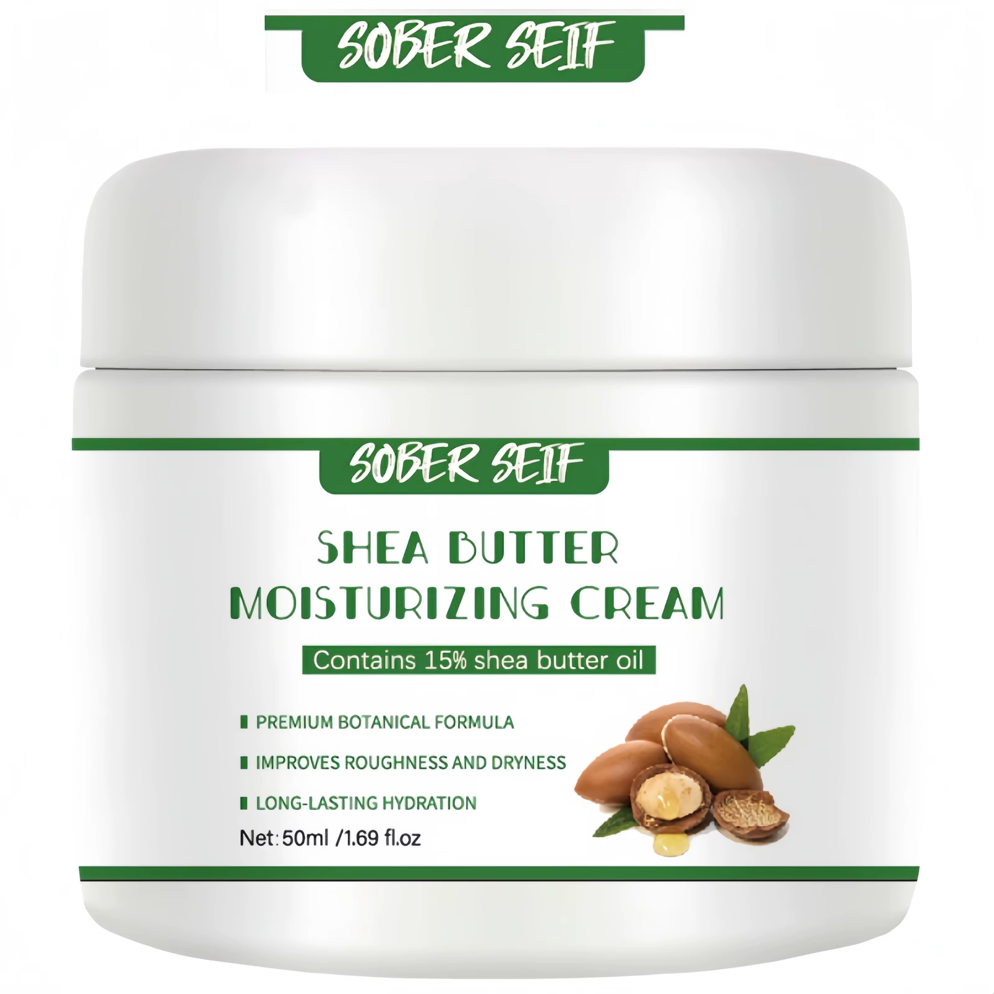 Crème hydratante au beurre de karité 72H hydratante, raffermissante et éclaircissante pour peaux sèc
