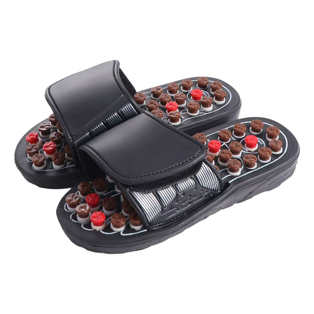 Chaussures de Massage des pieds rotatives unisexes, pantoufles de Massage d'acupression antidérapant