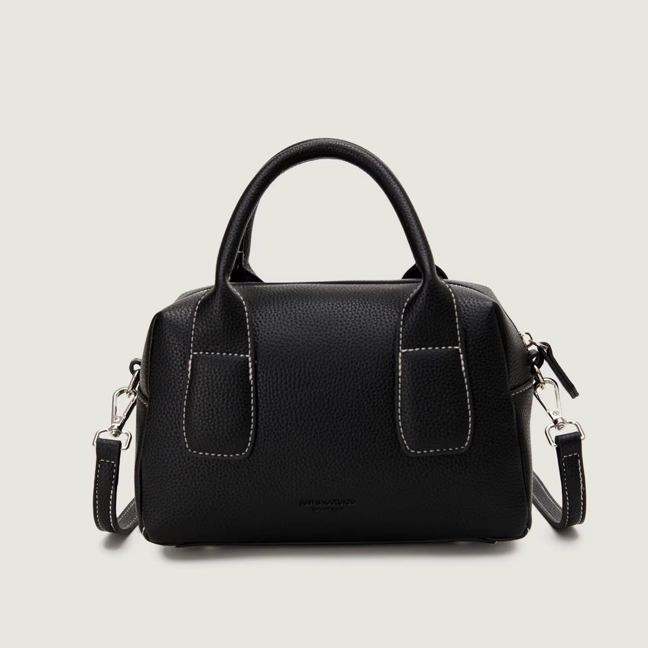 Mini sac Boston pour femme, sac à main à bandoulière simple en Pu, petit sac carré, disponible en tr