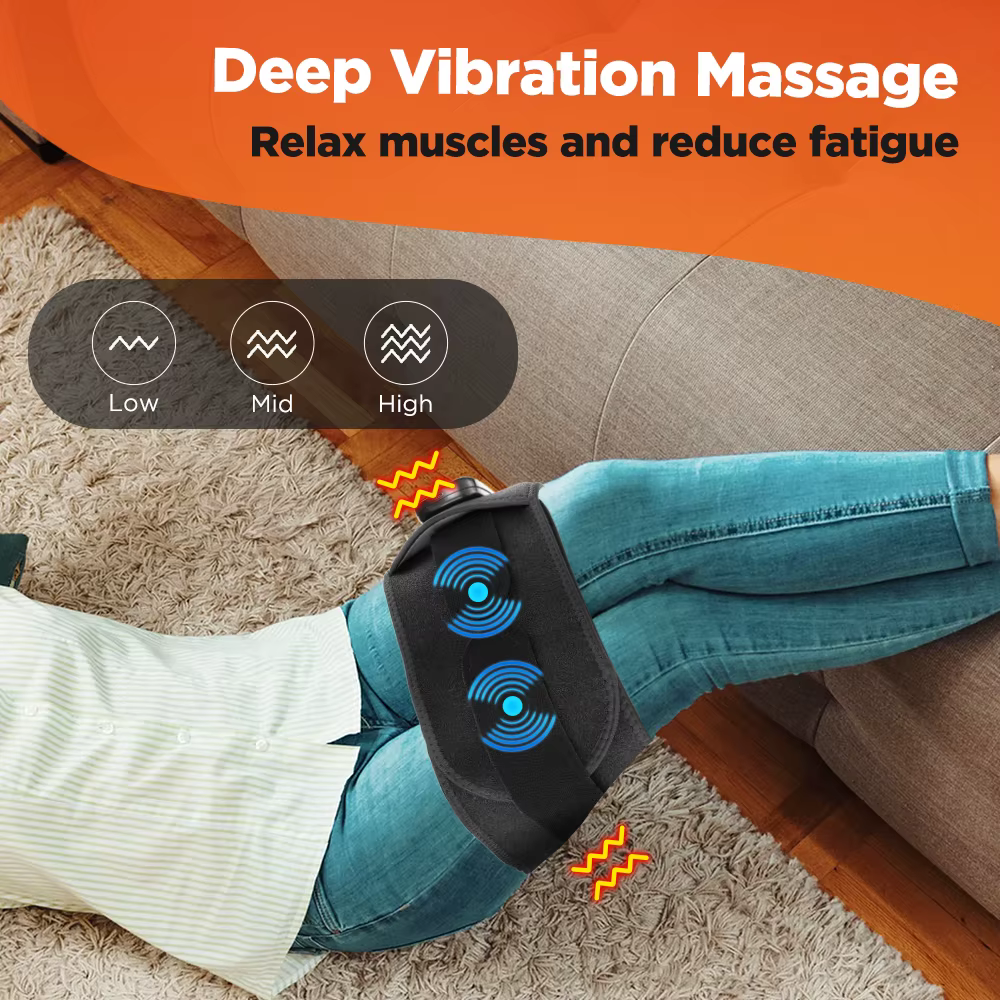 Ceinture de massage par vibrations chauffantes, lumière rouge, compresse chaude, attelle de soutien