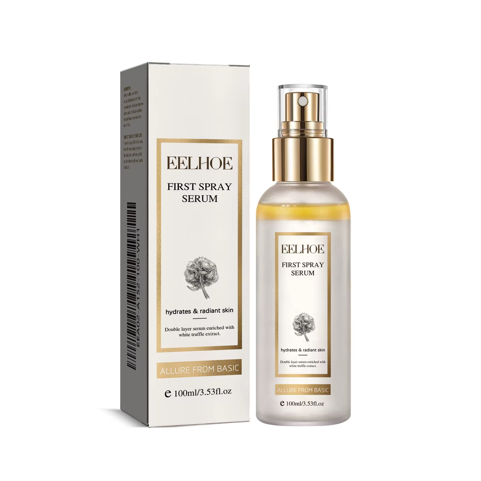 Sérum pour le visage à la truffe blanche, spray hydratant, mélanine, correcteur de lueur, estompe le