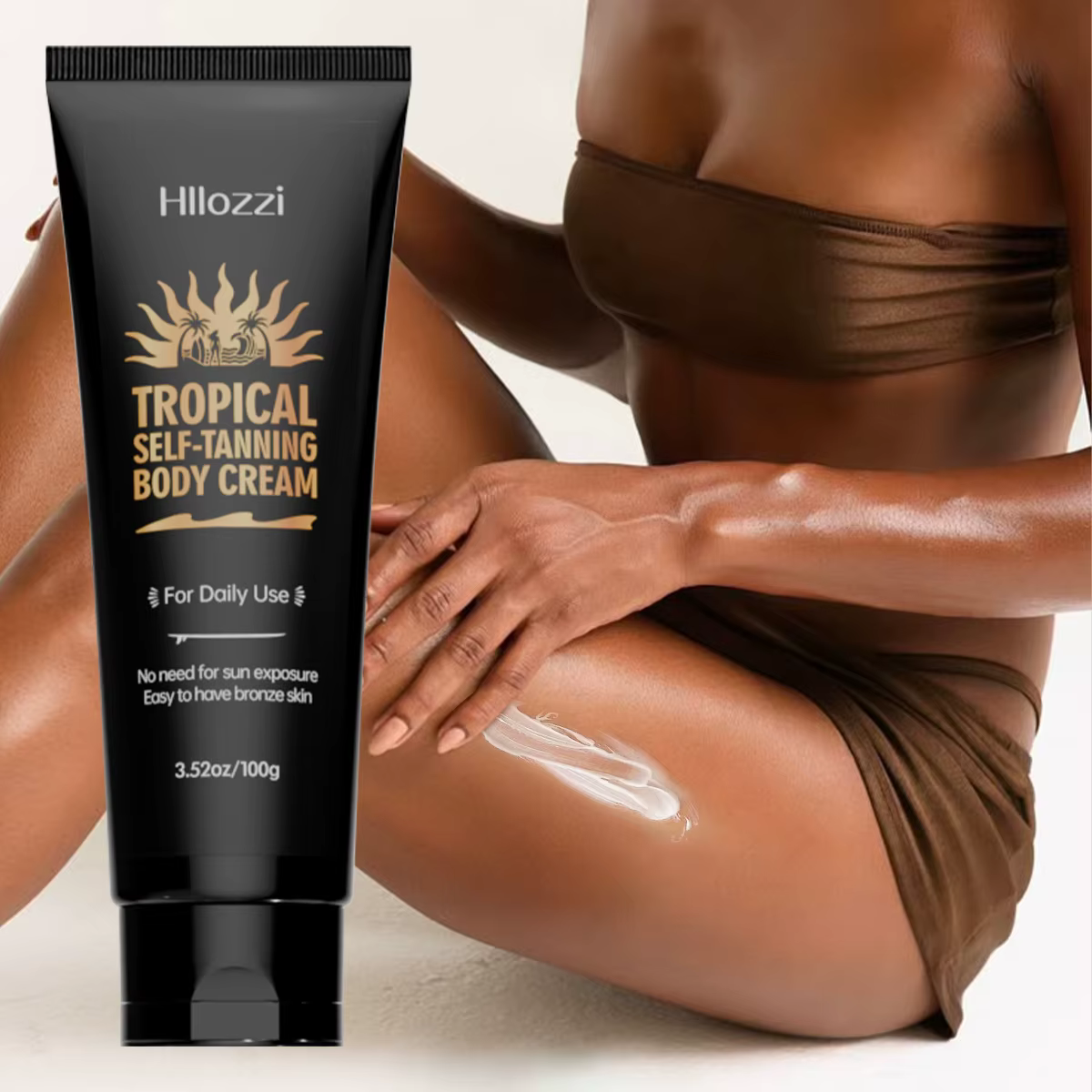 La lotion autobronzante peut être utilisée sur toutes les parties du visage et du corps pour hydrate et hydrater.