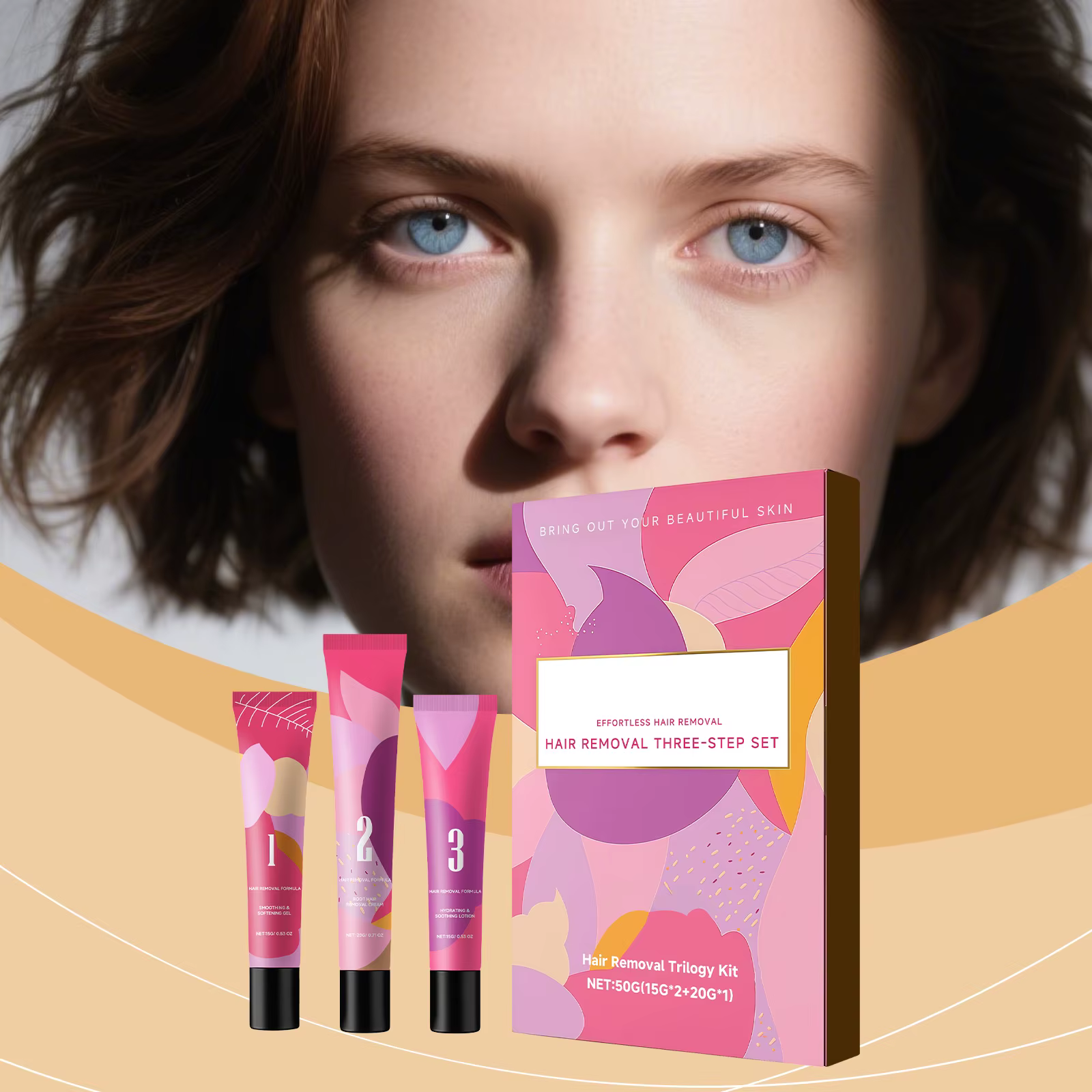 Crème dépilatoire douce pour le visage féminin