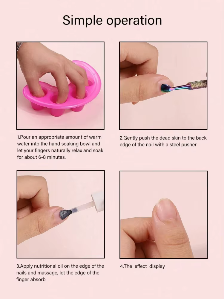 1/2 PIÈCES Bol de trempage pour le lavage des mains et le retrait de vernis à ongles