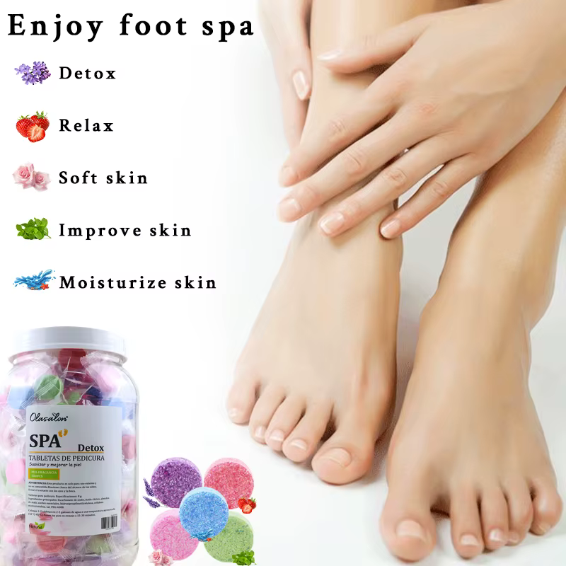 180/40 pièces bain de pieds instantané comprimés effervescents huile essentielle sel
