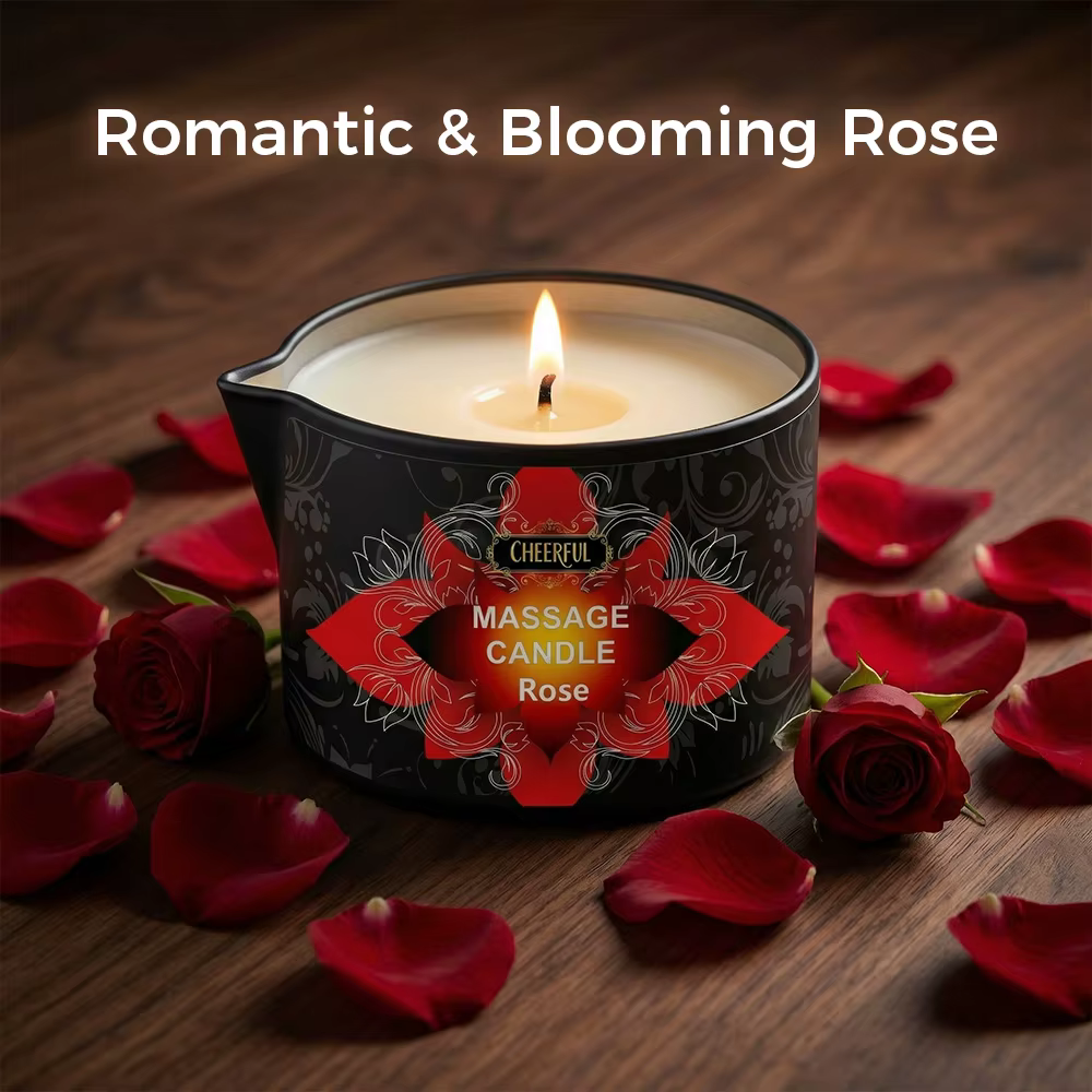 Bougie de massage à l'huile de rose 2oz