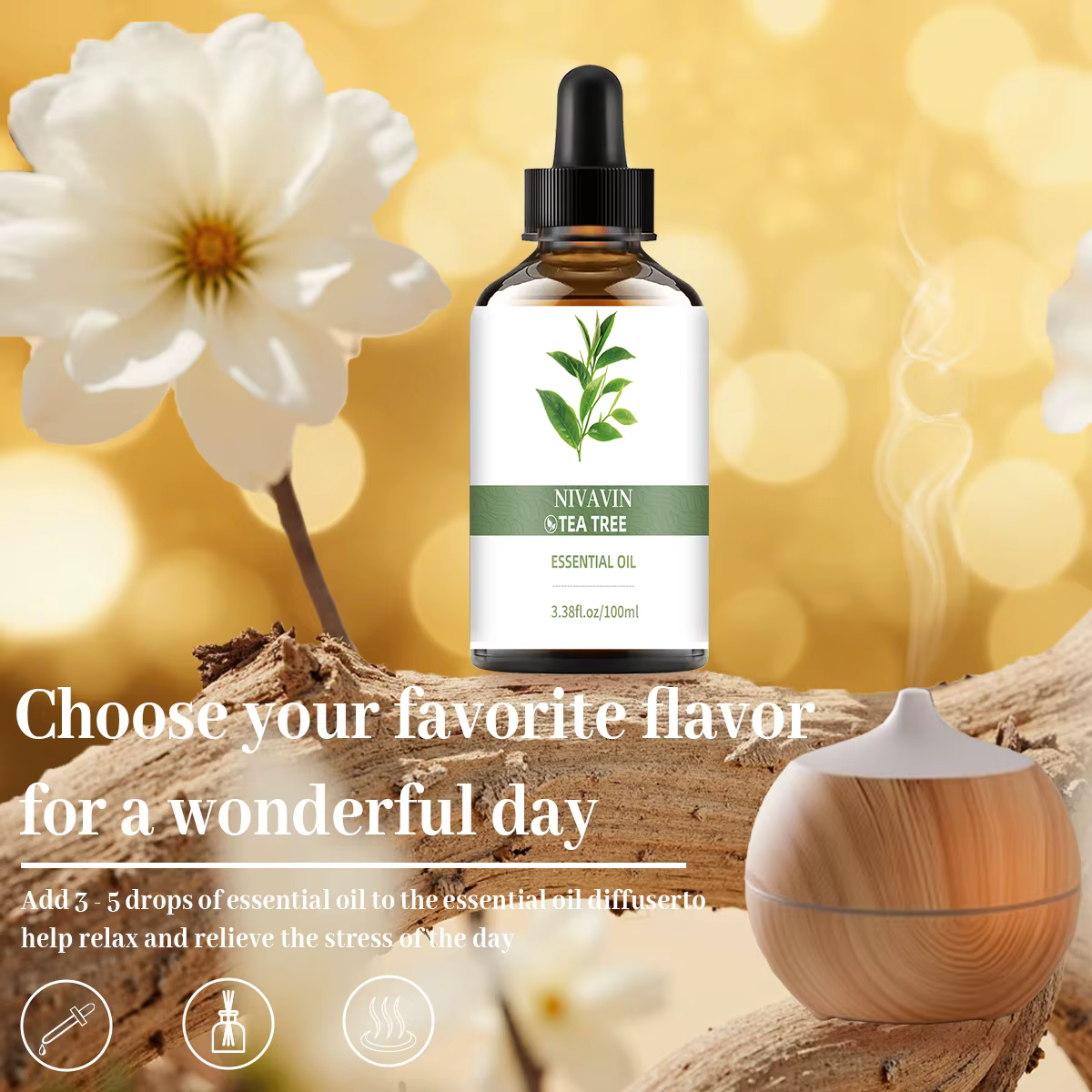 NIVAVIN Huile d'Arbre à Thé 30ml/60ml/100ml