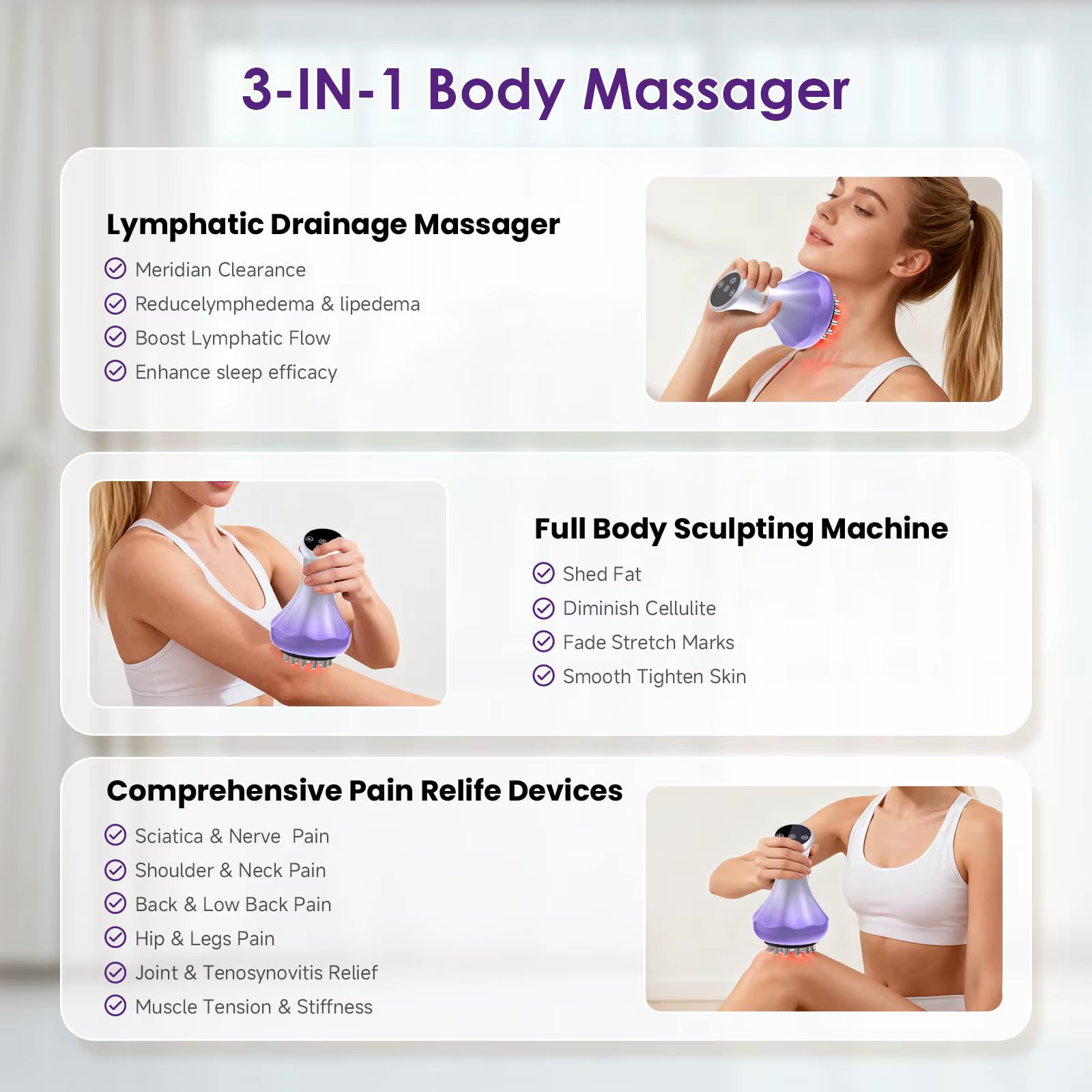Masseur sculptant le corps 4 en 1