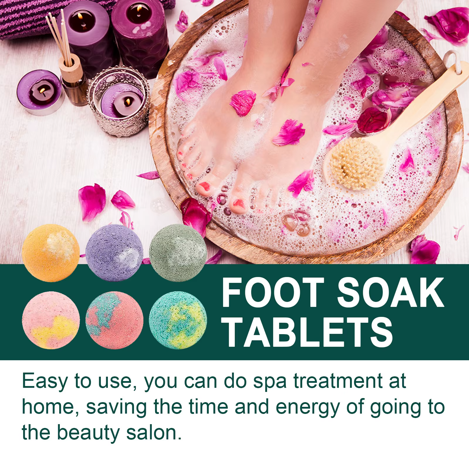 Balle de bain de pieds à l'aromathérapie
