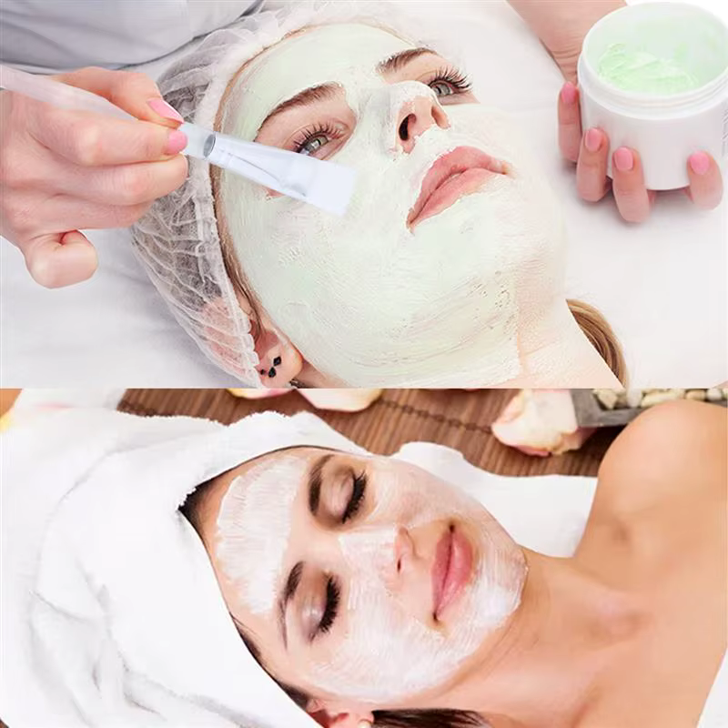 Masque Facial, tige en cristal transparente