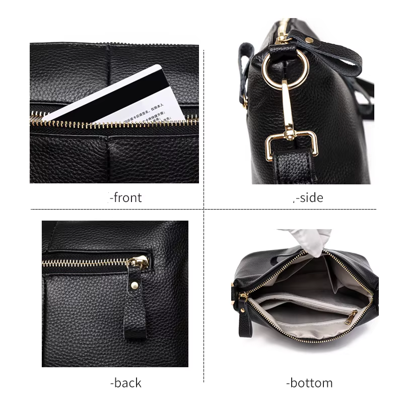 Sacs à main en cuir véritable pour femmes, cuir de vachette naturel, décontracté, simple, petit, haute qualité, femme initiée, bandoulière, fourre-tout