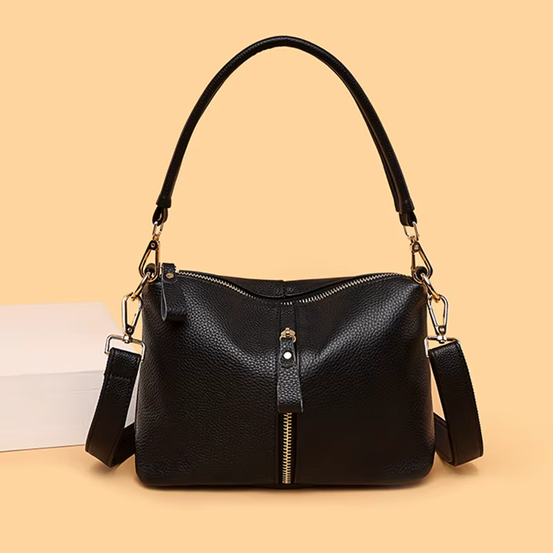 Sacs à main en cuir véritable pour femmes, cuir de vachette naturel, décontracté, simple, petit, haute qualité, femme initiée, bandoulière, fourre-tout