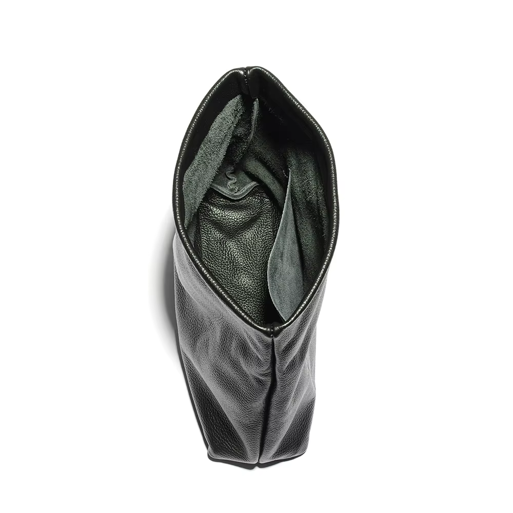 Sac à main en cuir noir, pochette décontractée et élégante, sac souple pour téléphone, sacoche pour ordinateur portable en cuir véritable de haute qualité pour femme