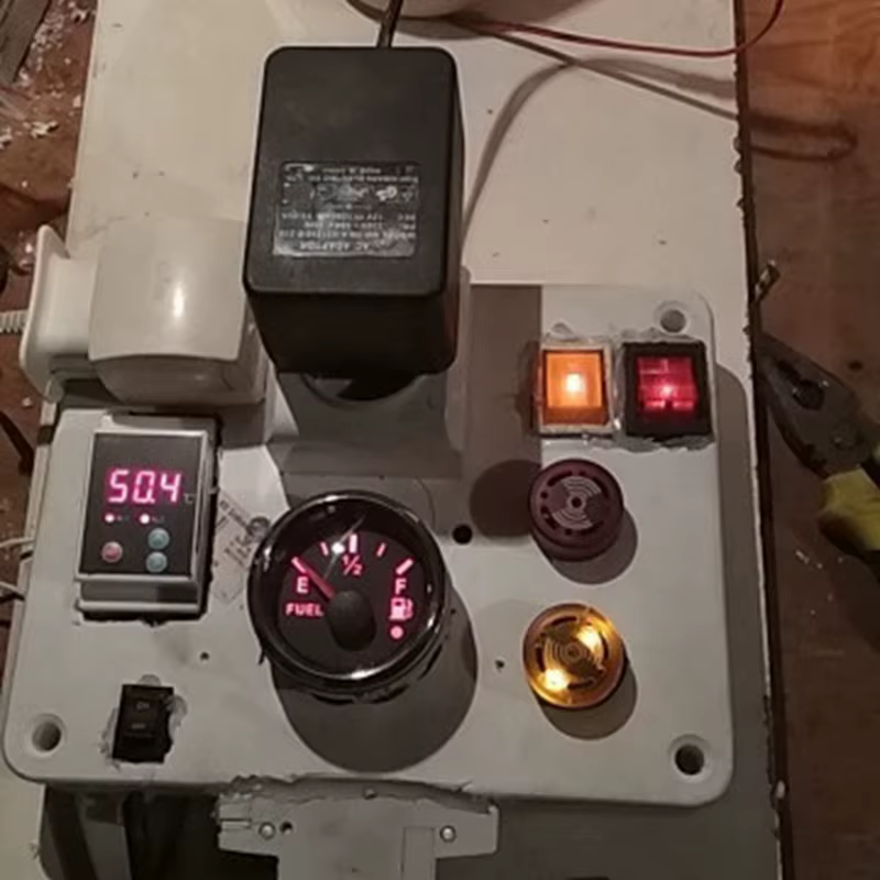 Jauge de niveau de carburant 52mm 0-190Ohm commutable 240-33ohm, jauge étanche de voiture de bateau avec alarme