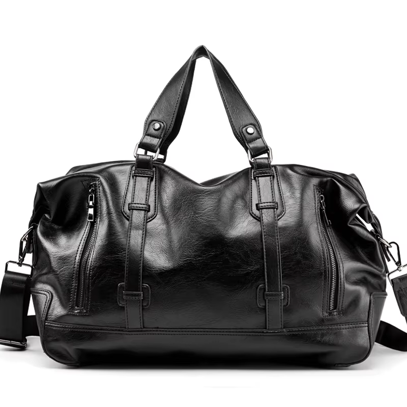 Sac à main en cuir pour hommes, sac de voyage de grande capacité, sac à bandoulière de mode, fourre-tout de voyage, sacoches décontractées