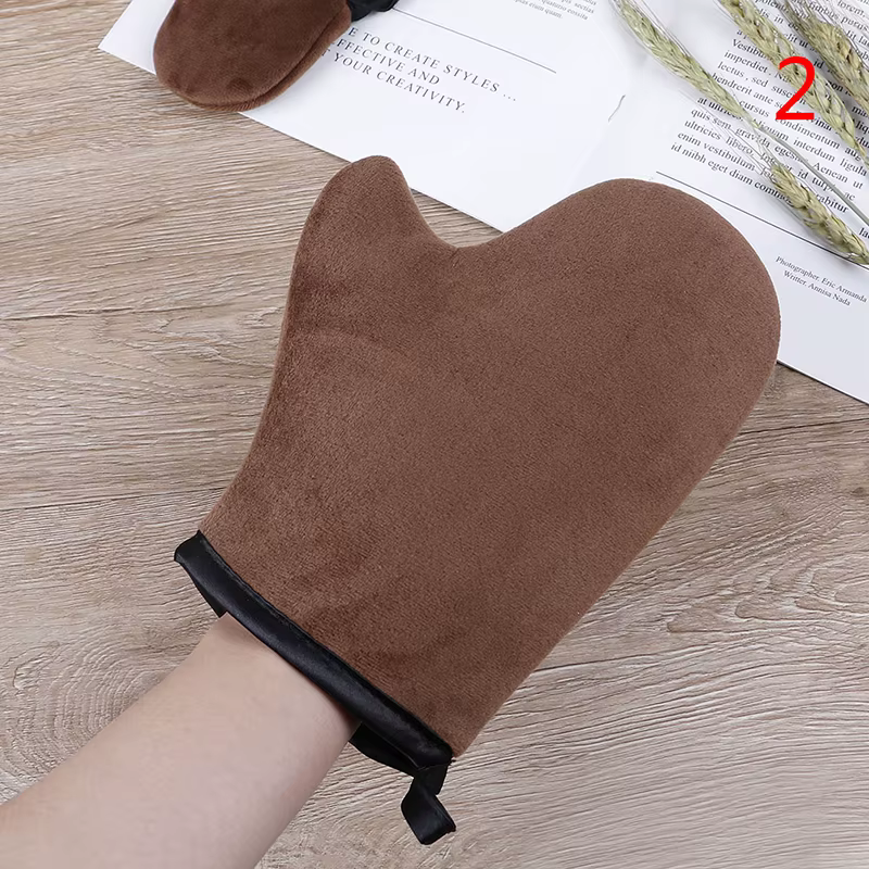 Gants de bronzage à doigts bruns