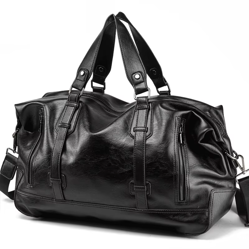 Sac à main en cuir pour hommes, sac de voyage de grande capacité, sac à bandoulière de mode, fourre-tout de voyage, sacoches décontractées