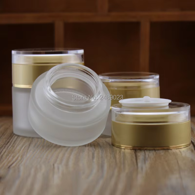 Pot cosmétique givré, 6 pièces