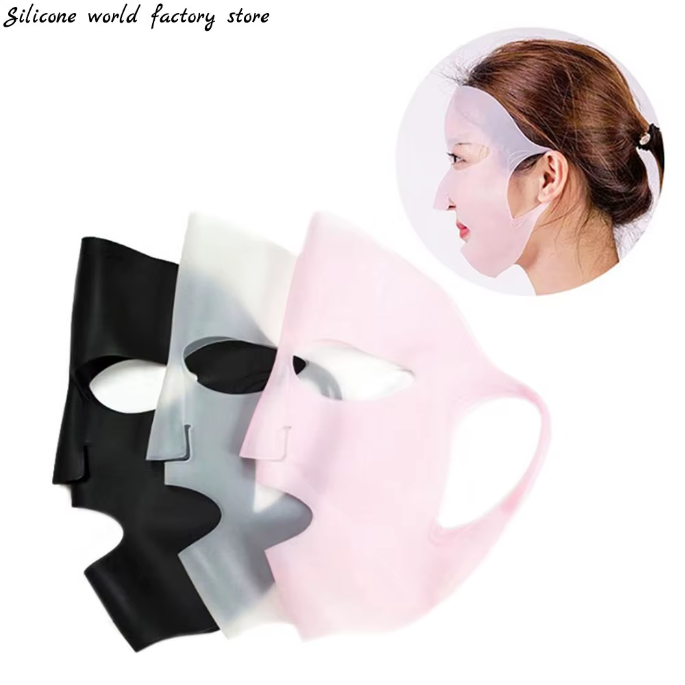 Silicone monde Silicone masque facial réutilisable hydratant Lifting raffermissant Anti-rides visage raffermissant feuille de Gel masque soins de la peau