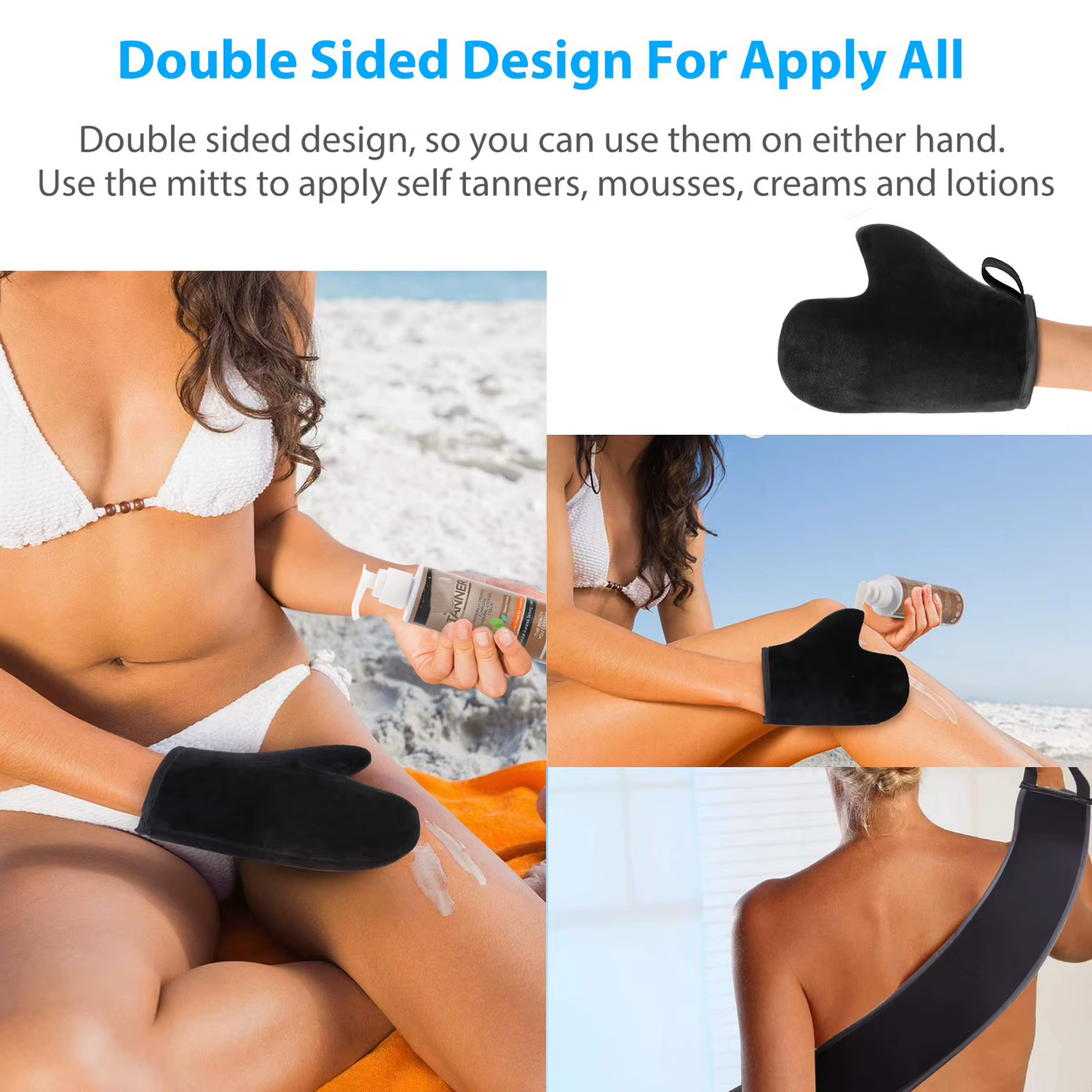 Mitaines de bronzage autobronzantes